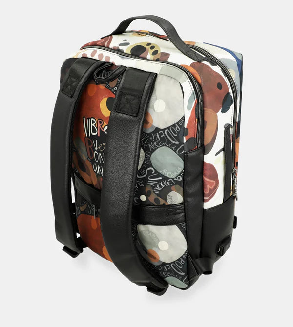 Zaino Anekke capiente con stampa artistica e design ergonomico Rosso TU | Giò Fashion