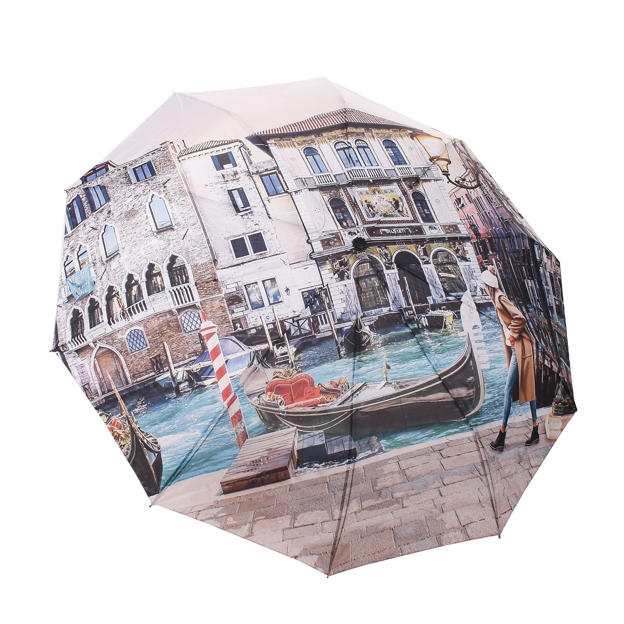 Ombrello YNot Open/Close con Design Stampato  Elegante e Compatto venice TU | Giò Fashion