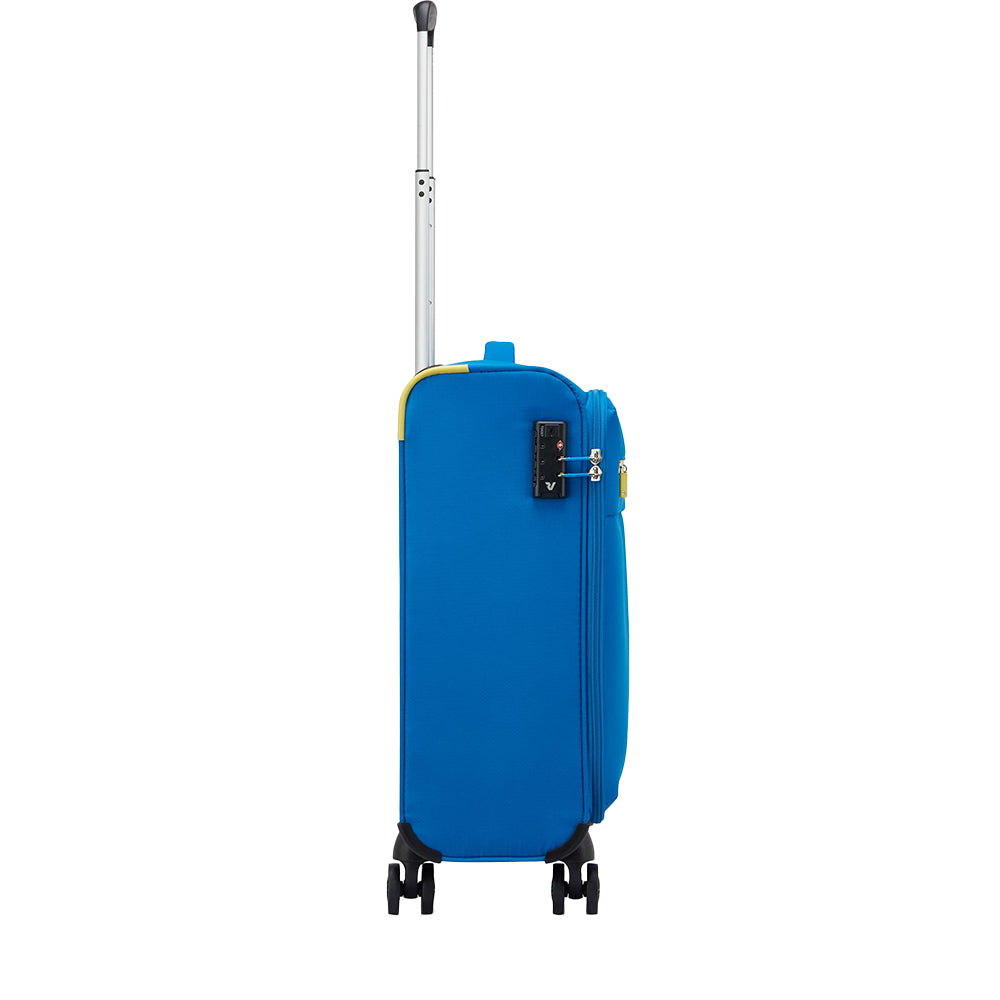 Trolley Roncato morbido con 4 ruote e chiusura TSA per viaggi pratici BLU COBALTO TU | Giò Fashion