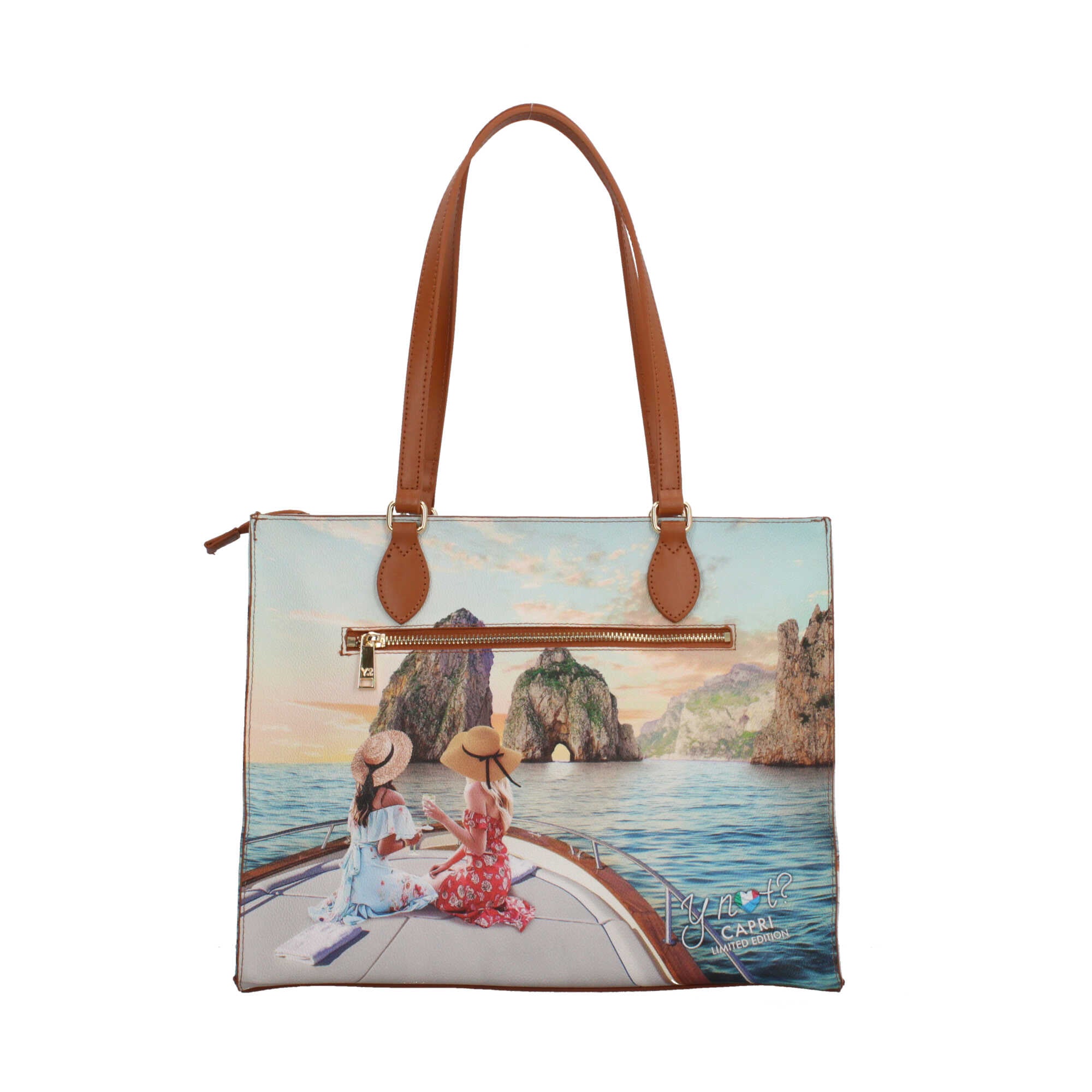 Ynot? Borsa Shopping Donna Edizione Limitata Spaziosa con Spalla NAPOLI TU | Giò Fashion
