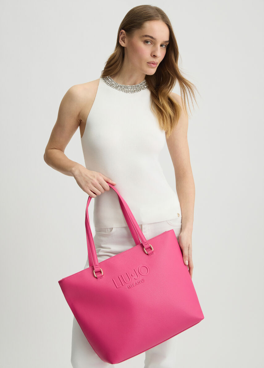 Shopper Liu Jo con Logo in Rilievo e Doppio Manico