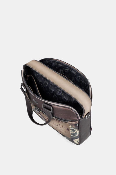 Anekke borsa porta computer con tracolla e tasca frontale