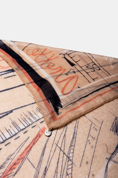 Sciarpa Anekke donna rettangolare con fantasia astratta