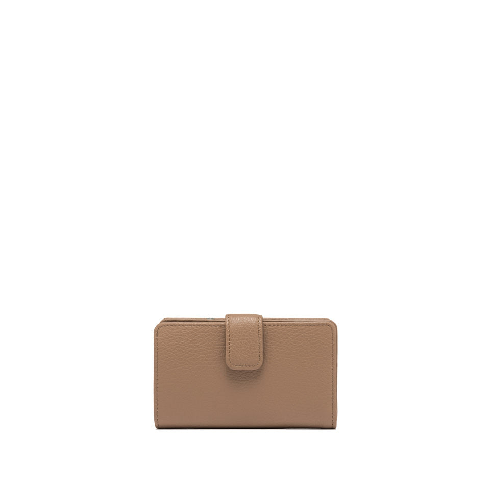Portafoglio Zip-Around Gianni Chiarini Wallets Dollaro in pelle metallizzata Beige TU | Giò Fashion