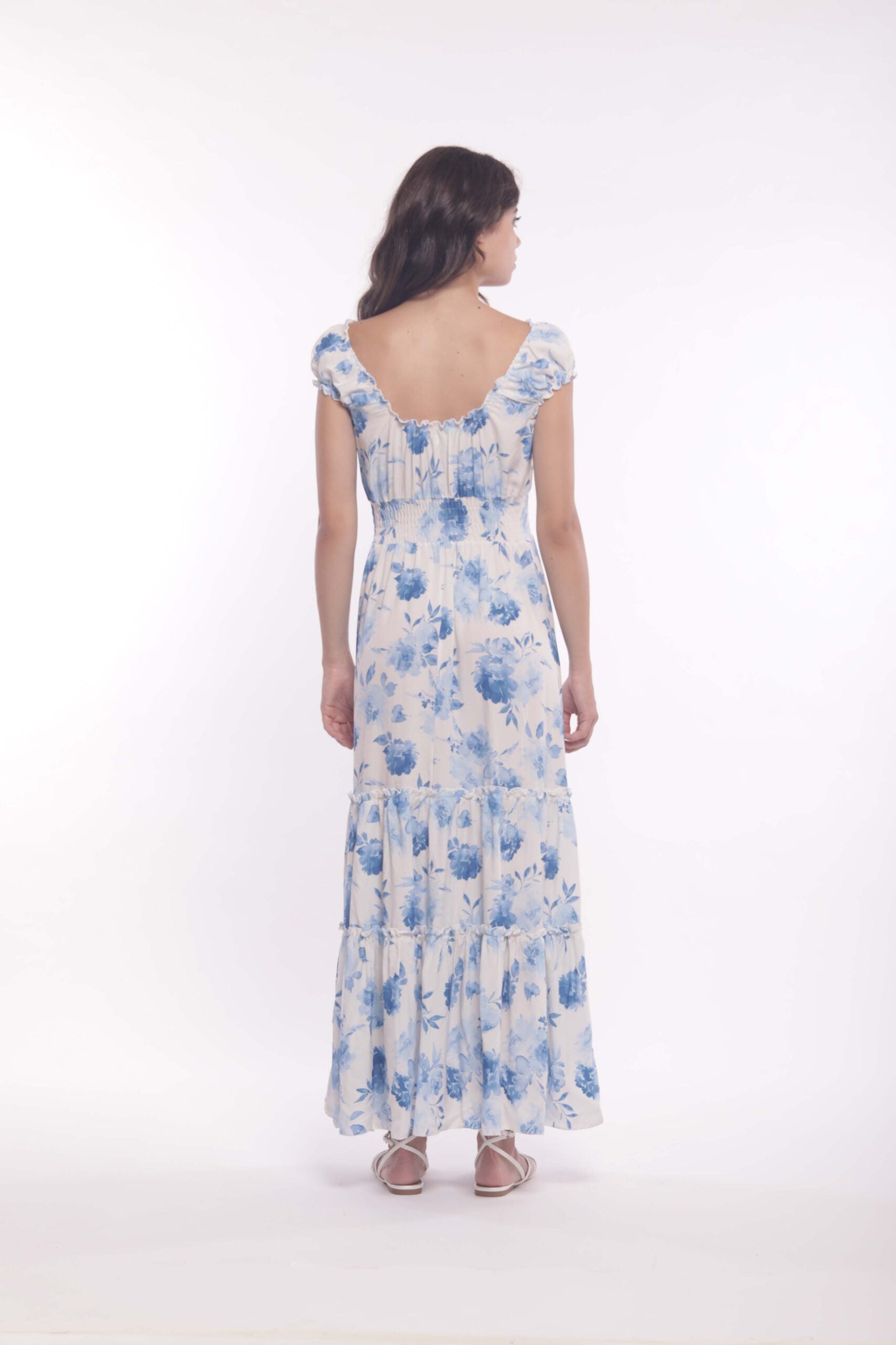 Mimi Muà JJAM-4402 – Abito Lungo Donna a Fantasia Floreale