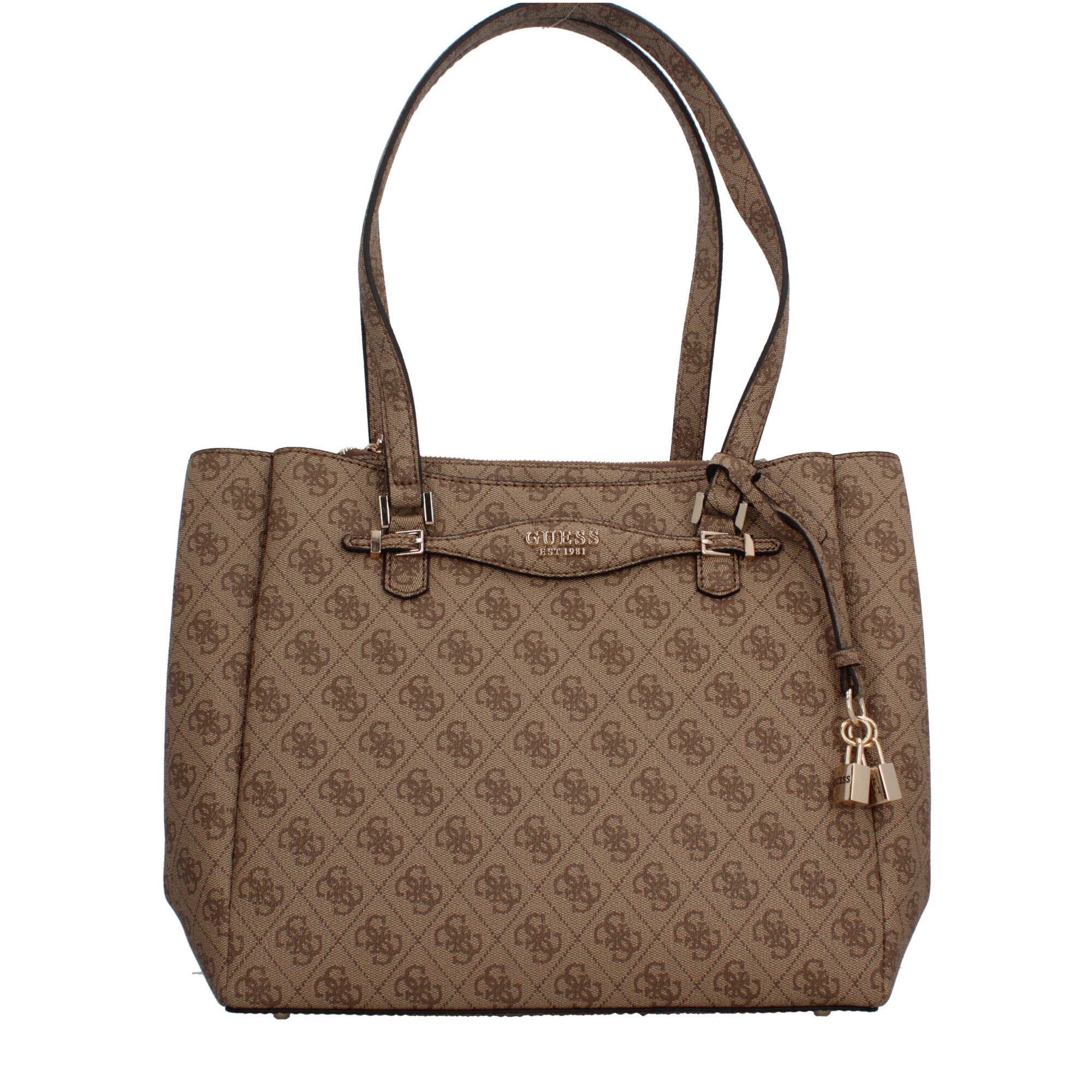 Borsa shopping Guess logata BEIGE LOGO TU | Giò Fashion