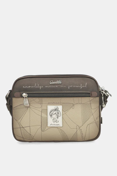 Borsa a tracolla donna Anekke compatta con zip Marrone TU | Giò Fashion