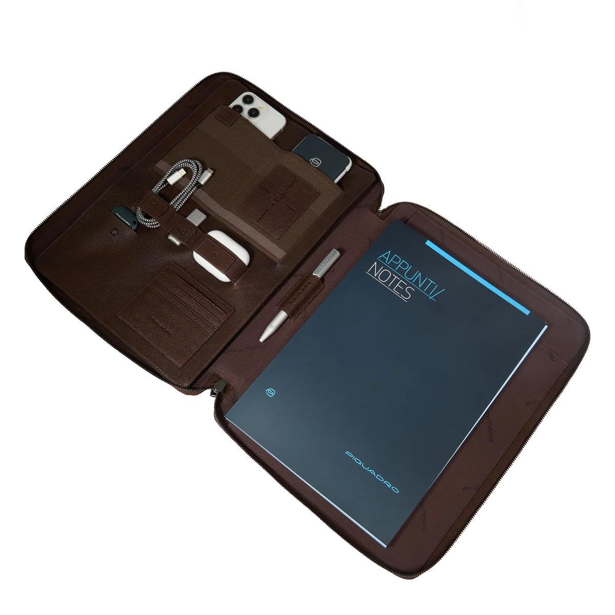 Piquadro Porta Blocco Note con Scomparto per iPad Pro 12,9"