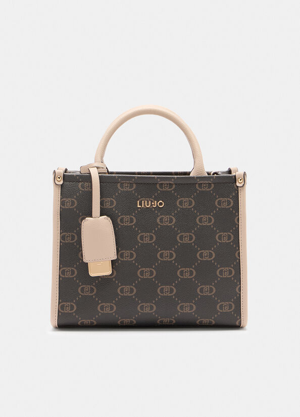 Borsa a mano Liu Jo con tracolla e stampa monogram