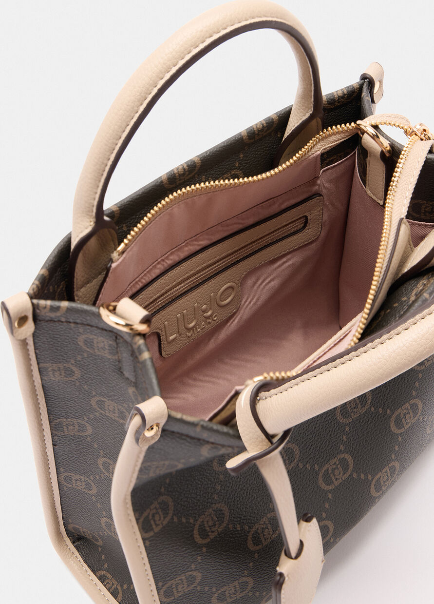 Borsa a mano Liu Jo con tracolla e stampa monogram