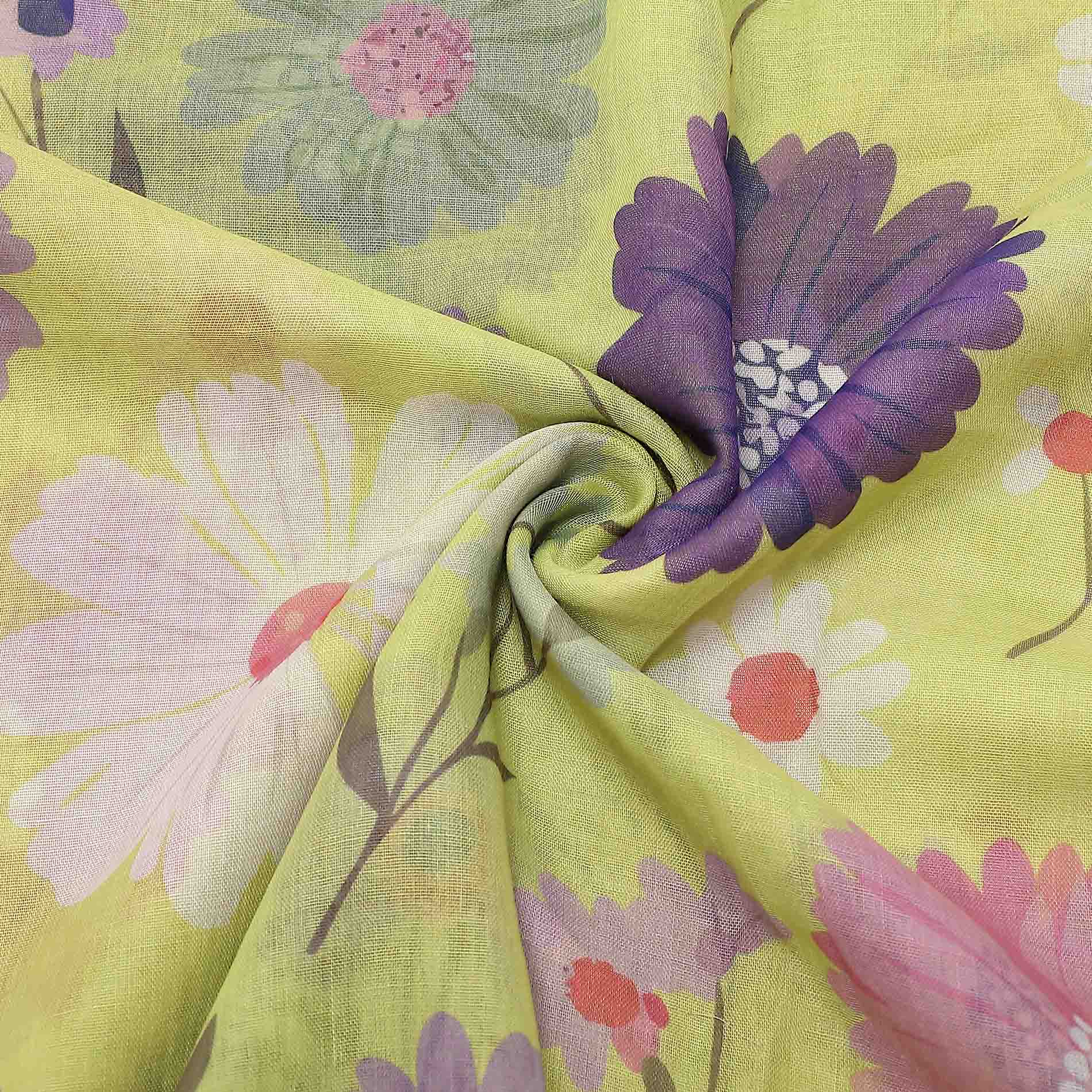 Foulard donna fantasia floreale colorata stile moderno VERDE PASTELLO U | Giò Fashion
