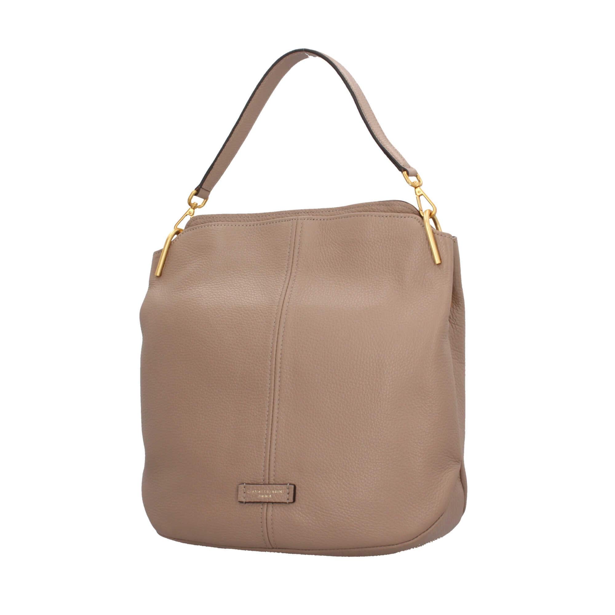 Gianni Chiarini Leila Hobo Bag in Pelle Martellata con Dettagli Luminosi