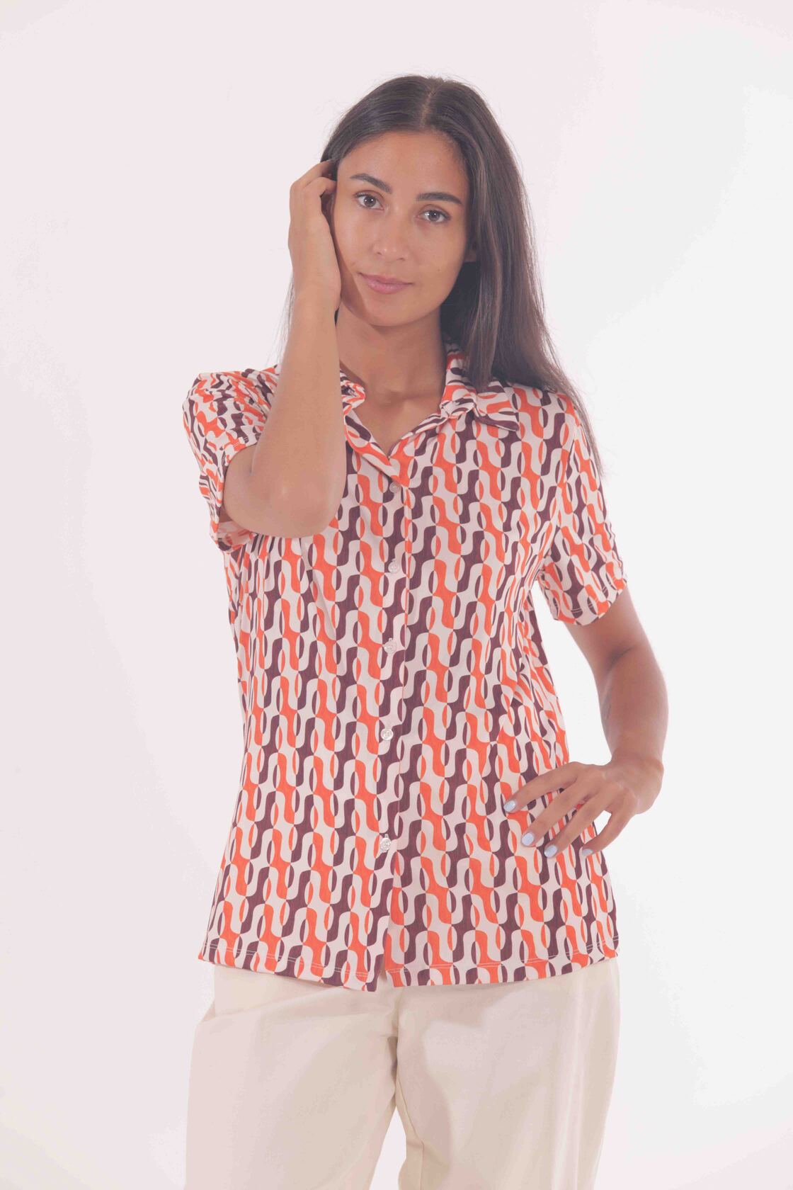 Camicia Elegante Fantasia Bold Mim&igrave; Mu&agrave;