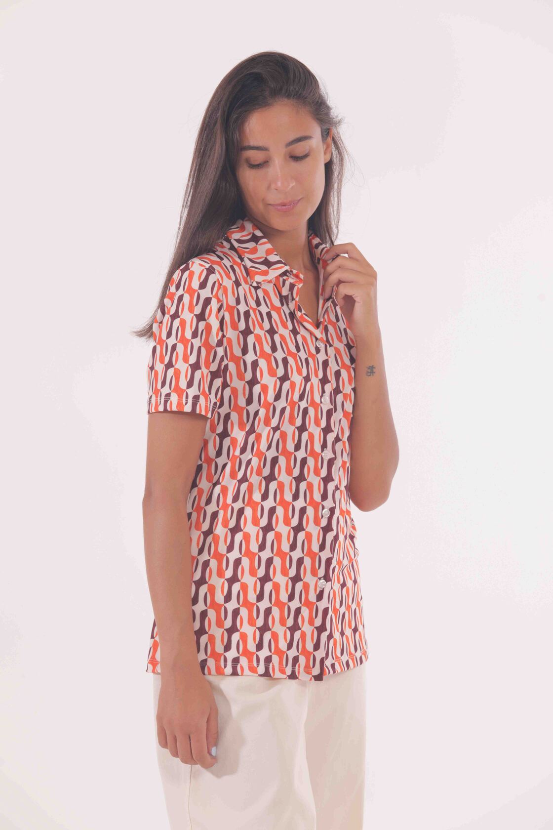 Camicia Elegante Fantasia Bold Mim&igrave; Mu&agrave;