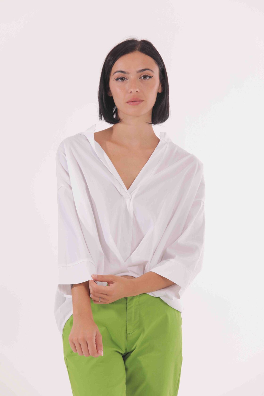 Blusa Elegante con Maniche a Tre Quarti