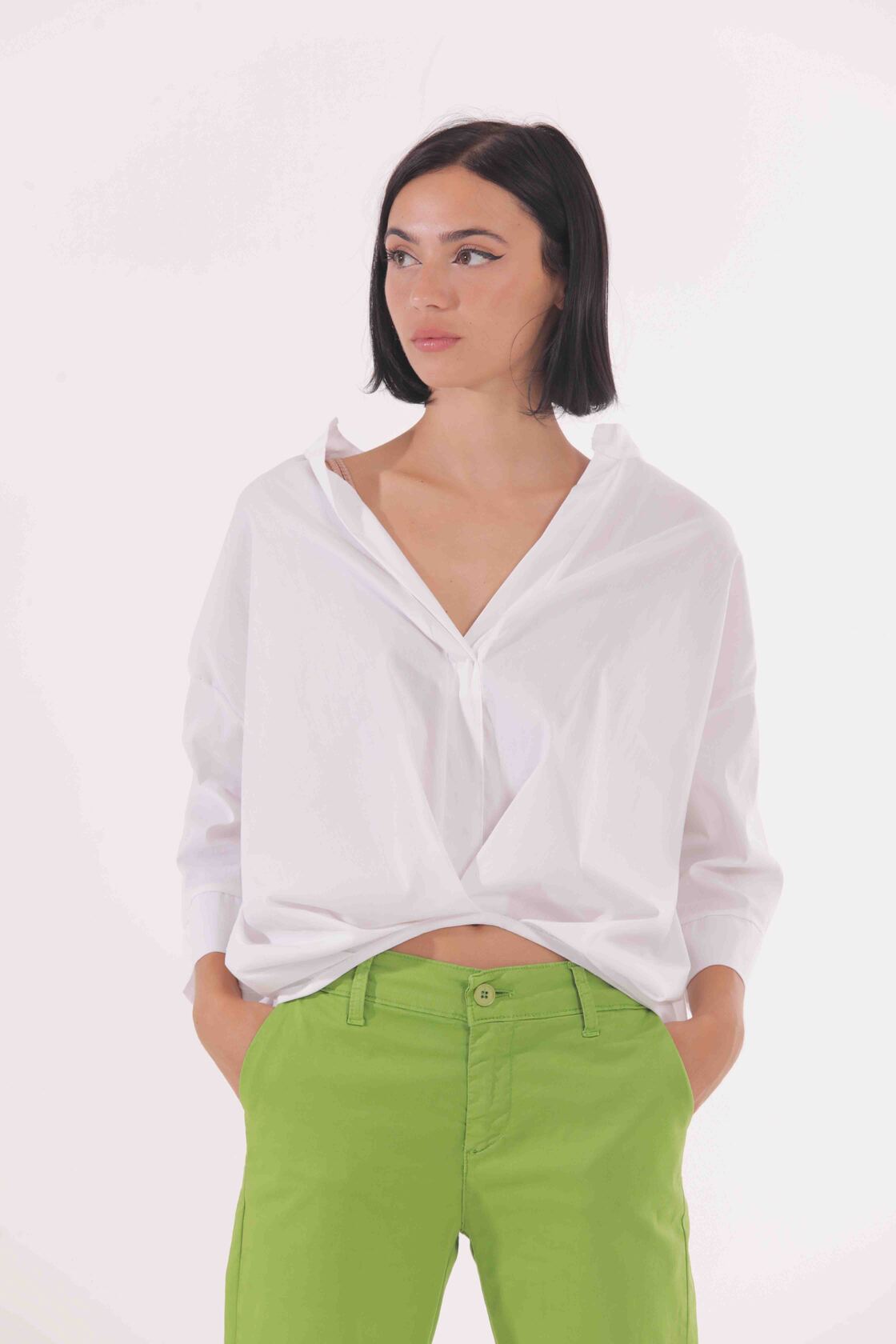 Blusa Elegante con Maniche a Tre Quarti