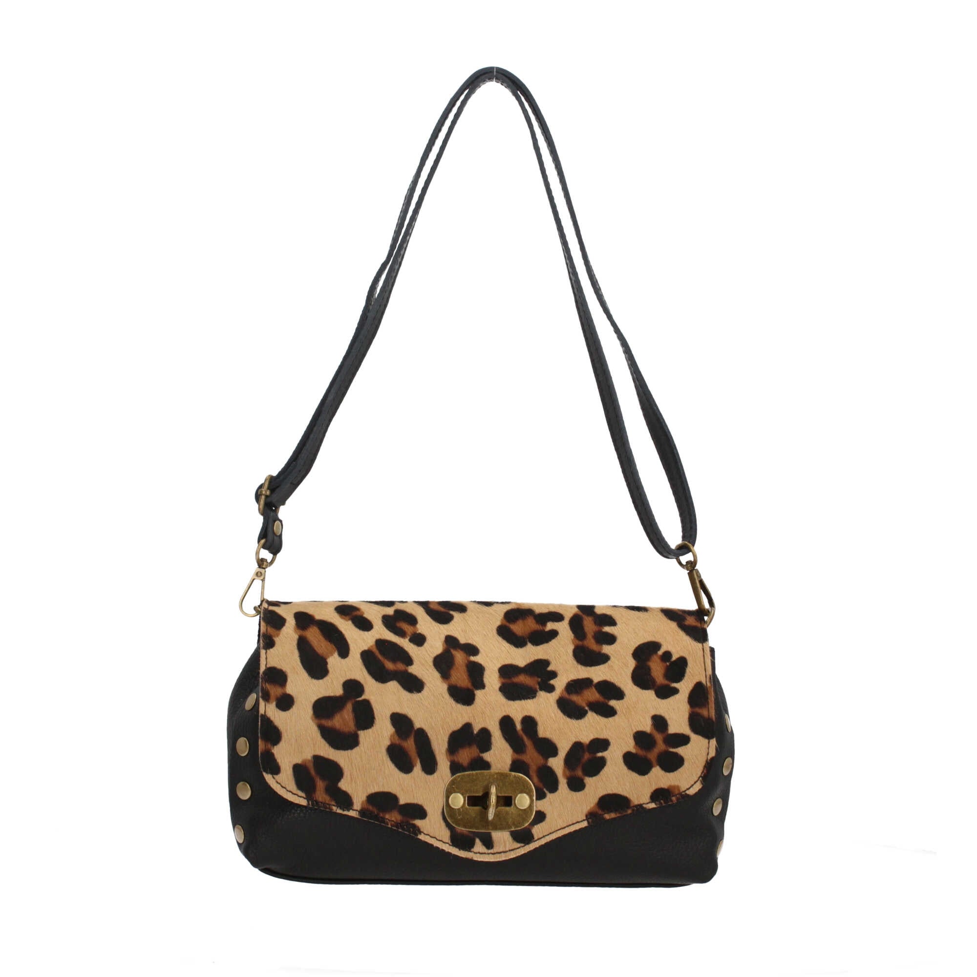 Borse a spalla con fantasia animalier Made in Italy