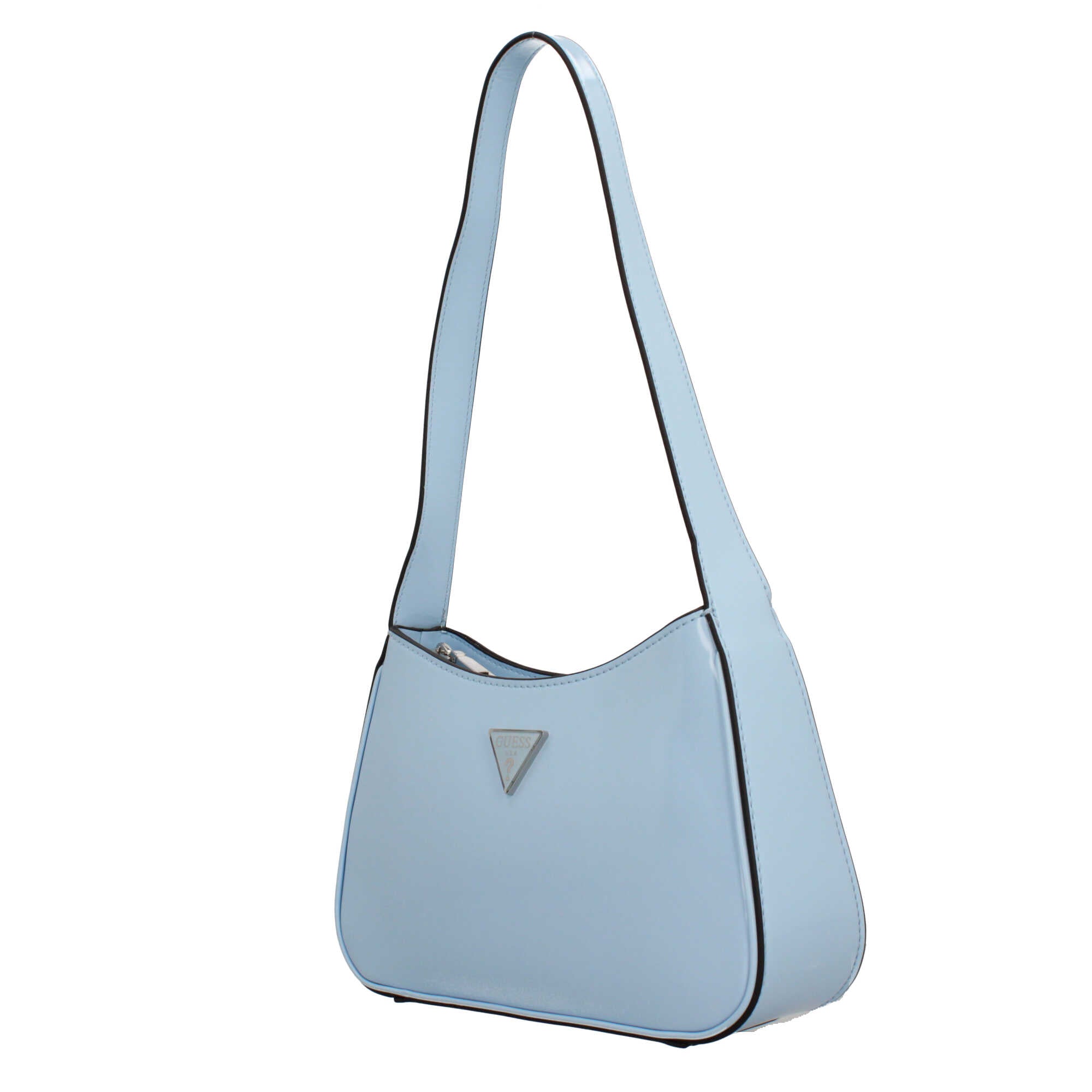 Borsa a spalla lucida Guess AZZURRO TU | Giò Fashion