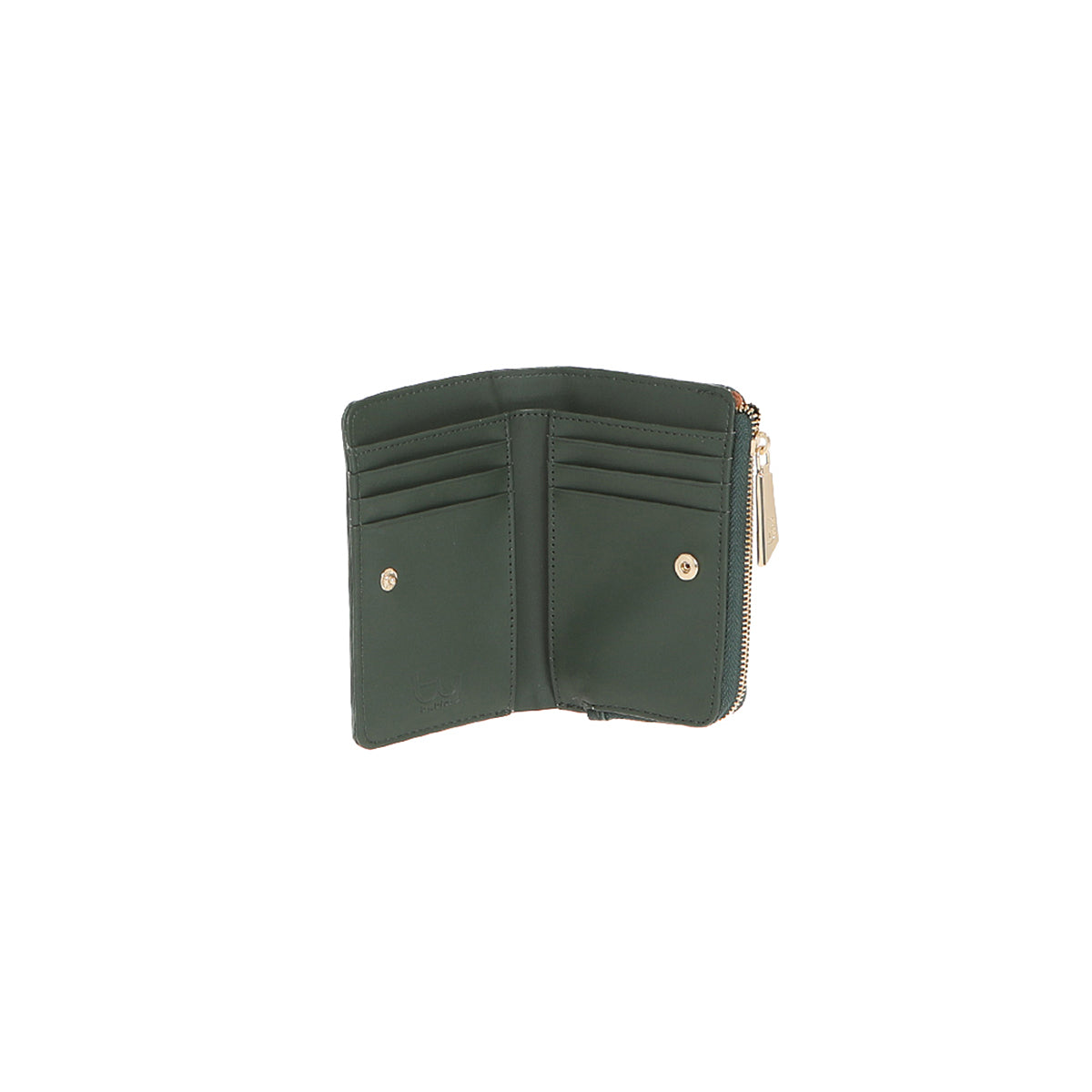 Portafoglio donna By Byblos compatto con chiusura zip per uso quotidiano VERDE TU | Giò Fashion