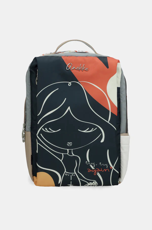 Zaino Anekke da viaggio e tempo libero con tasche laterali e chiusura con zip BLU TU | Giò Fashion