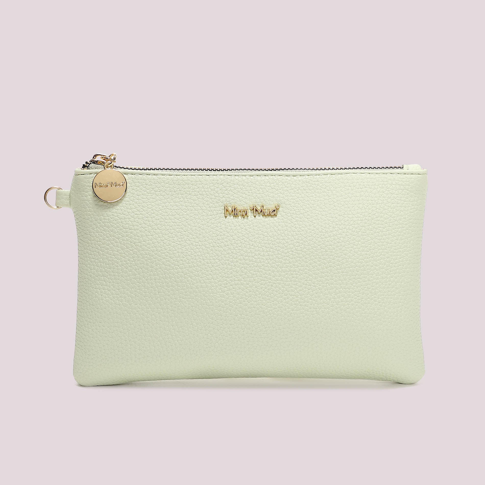 Mimi Mua pochette donna elegante con zip VERDE TU | Giò Fashion