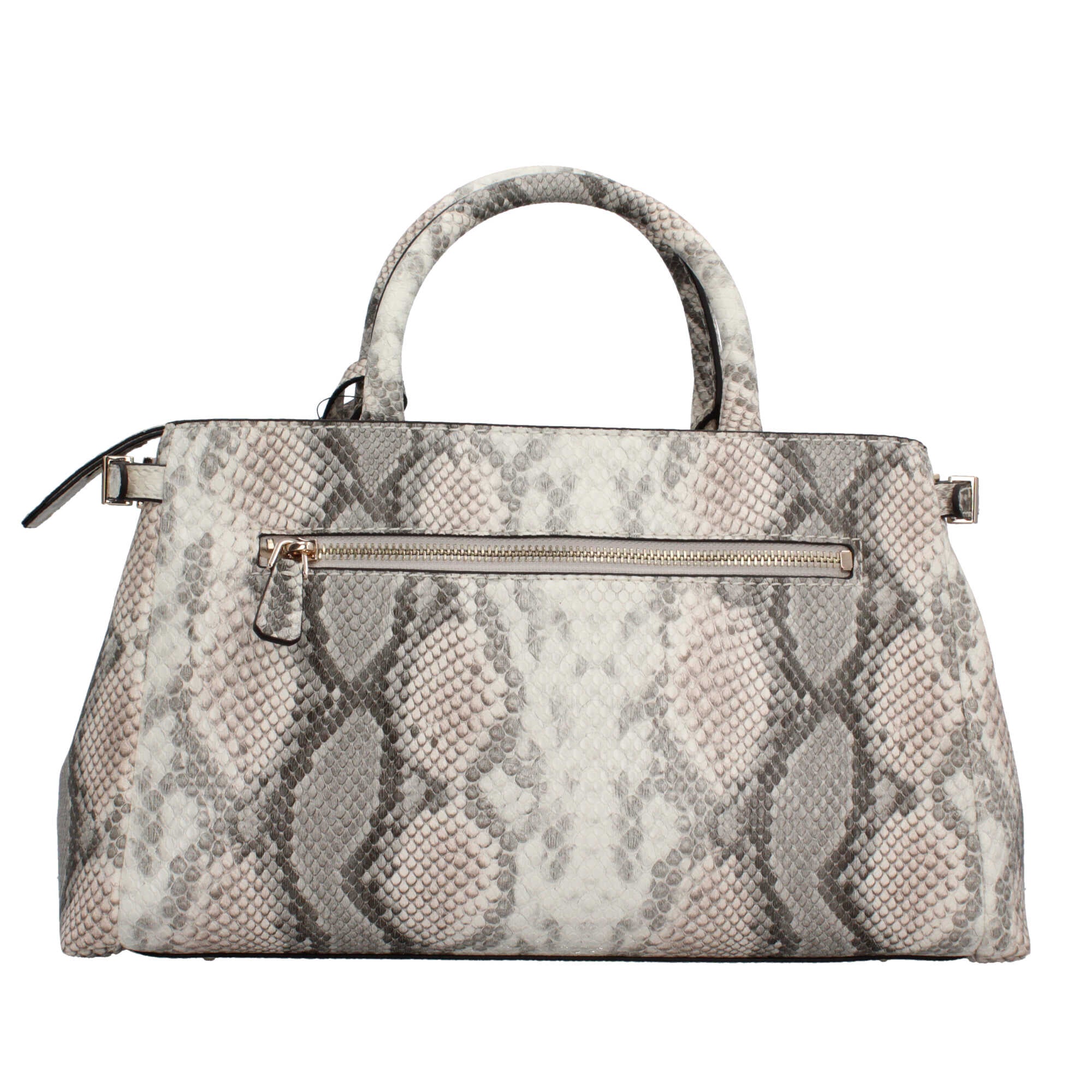 Borsa a mano Guess effetto pitonato con dettagli eleganti Grigio TU | Giò Fashion