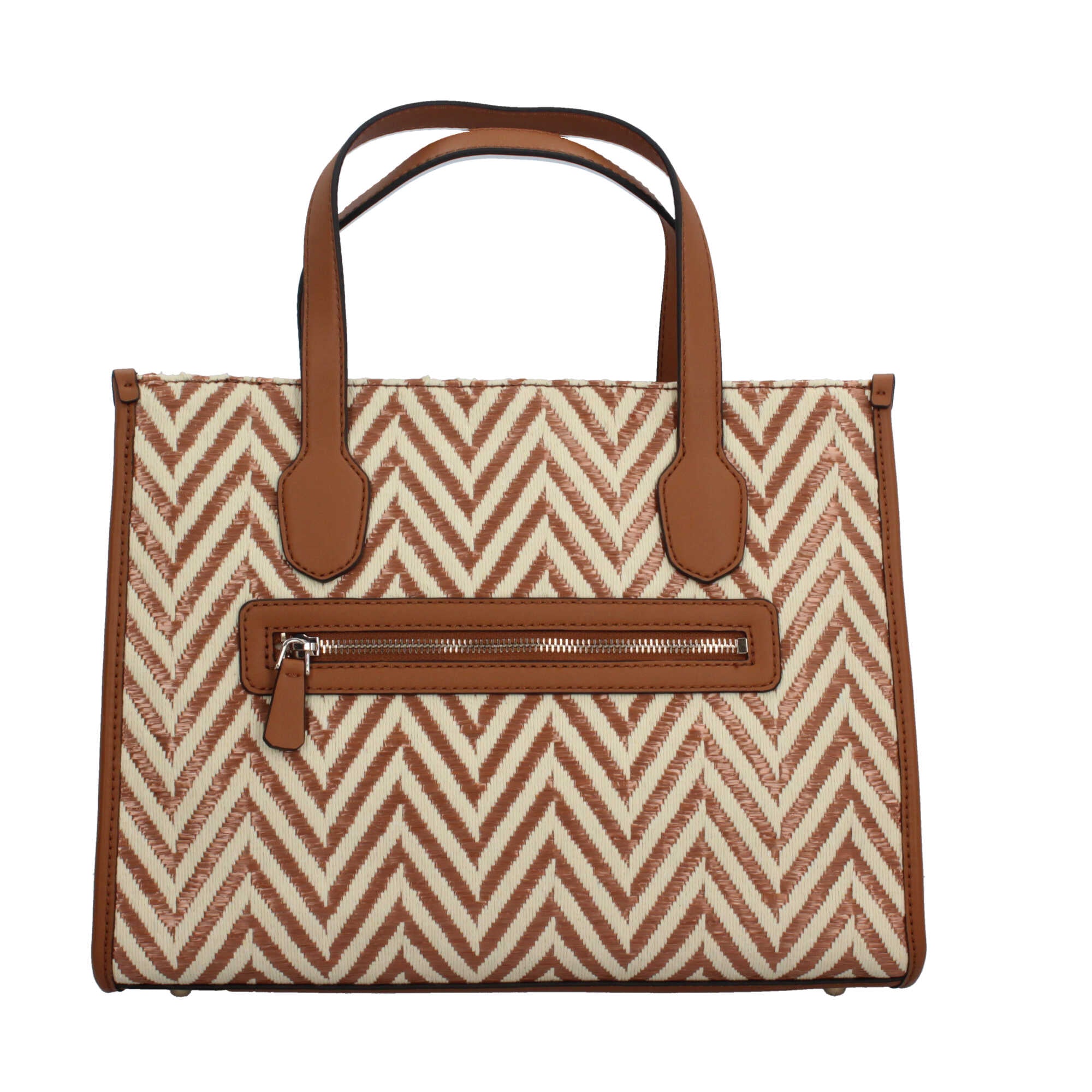 Borsa a Mano Guess con Motivo Chevron e Logo