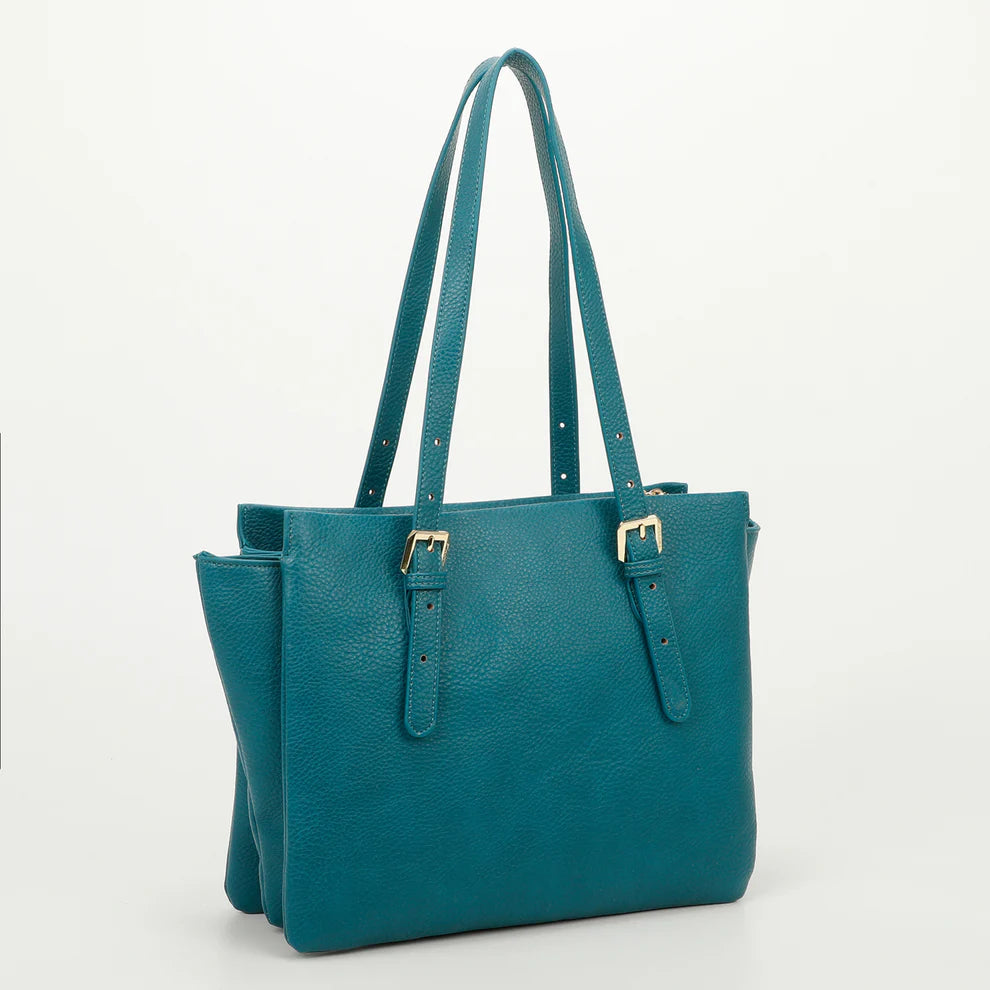 Borsa shopper con fibbie decorative Mimi Mua