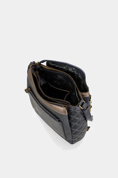 Borsa a tracolla Anekke con design urbano e dettagli artistici