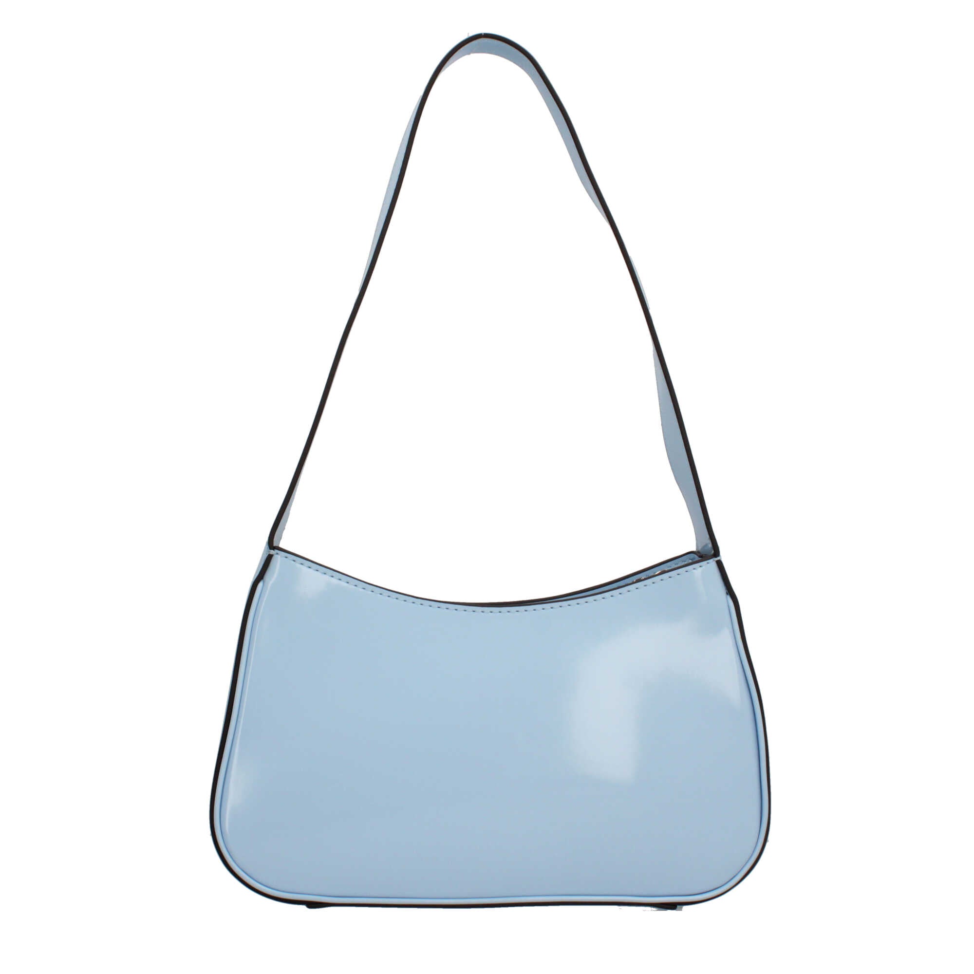 Borsa a spalla lucida Guess AZZURRO TU | Giò Fashion