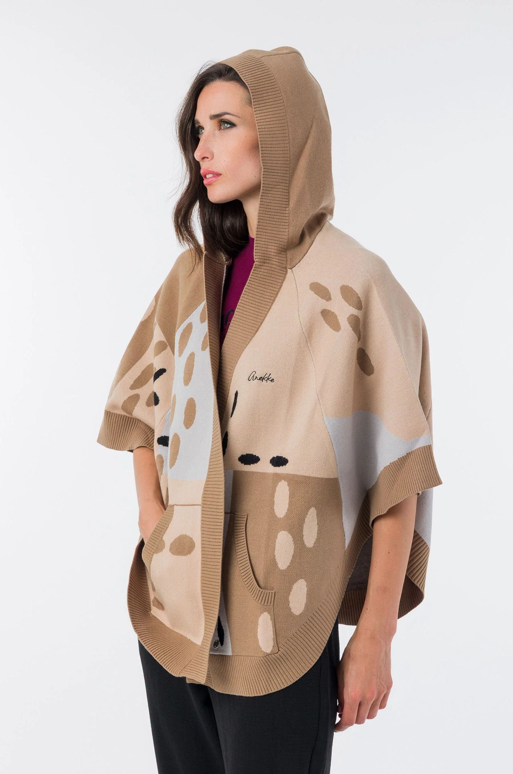 Poncho Donna Anekke con Cappuccio Morbido e Avvolgente