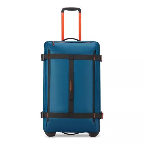 Trolley viaggio capiente con ruote e design resistente multifunzione DENIM TU | Giò Fashion