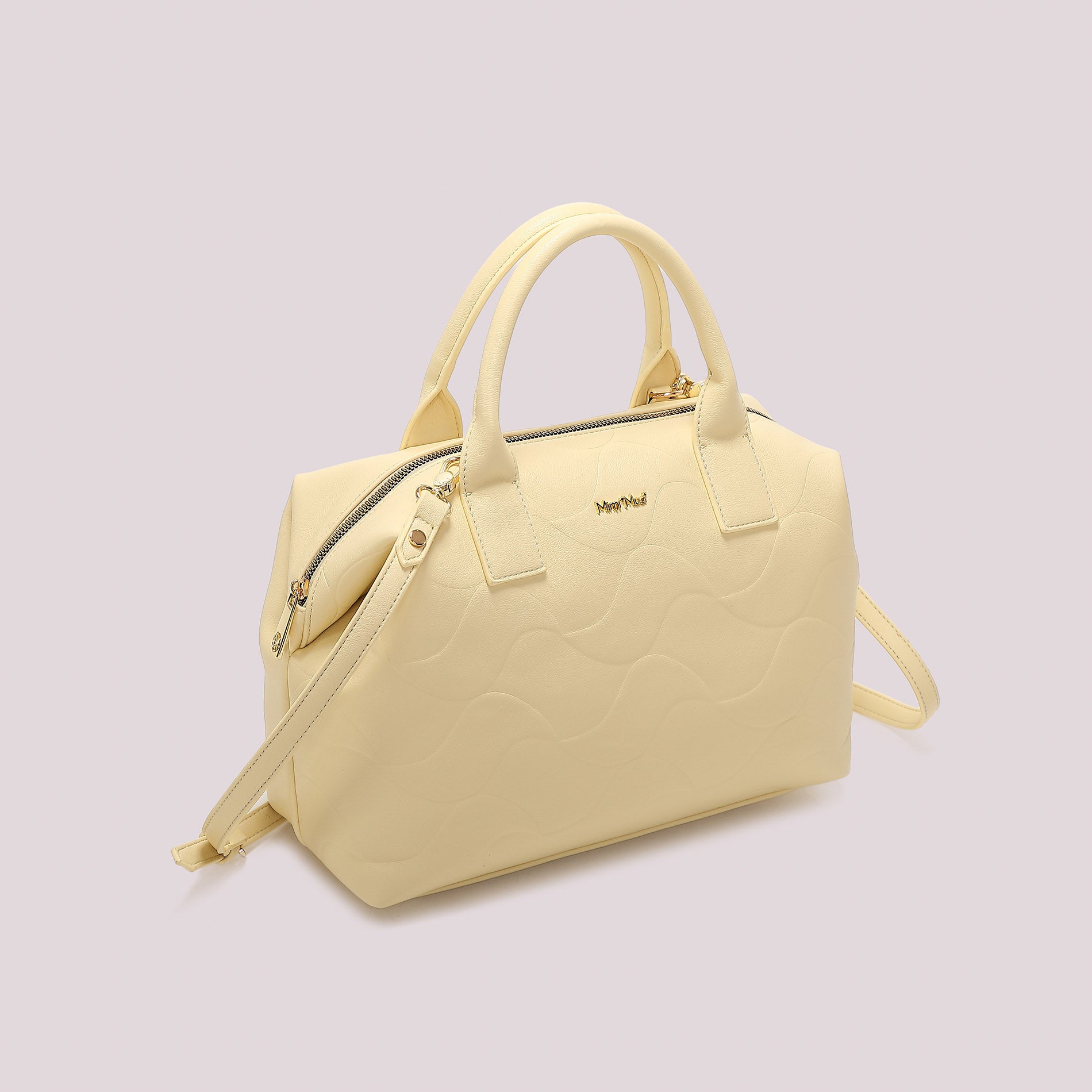 Borsa a mano donna Mimi Mua con tracolla e motivo trapuntato stile elegante GIALLO CHIARO TU | Giò Fashion