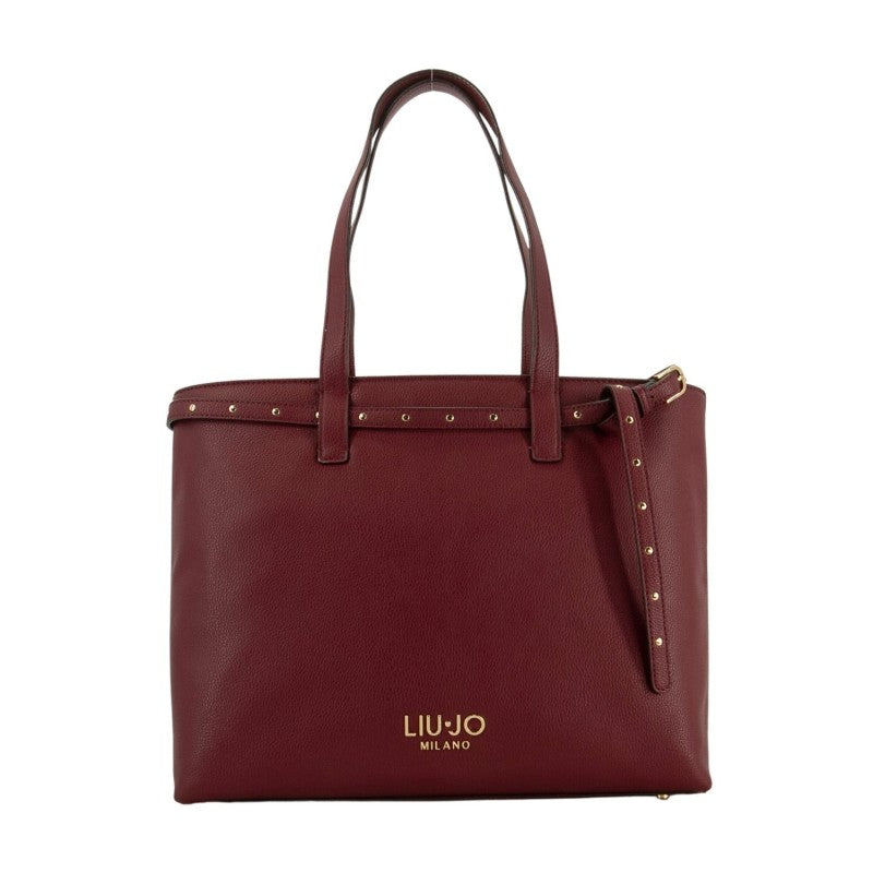 Shopper Liu Jo elegante con doppi manici e borchie decorative BORDEAUX TU | Giò Fashion