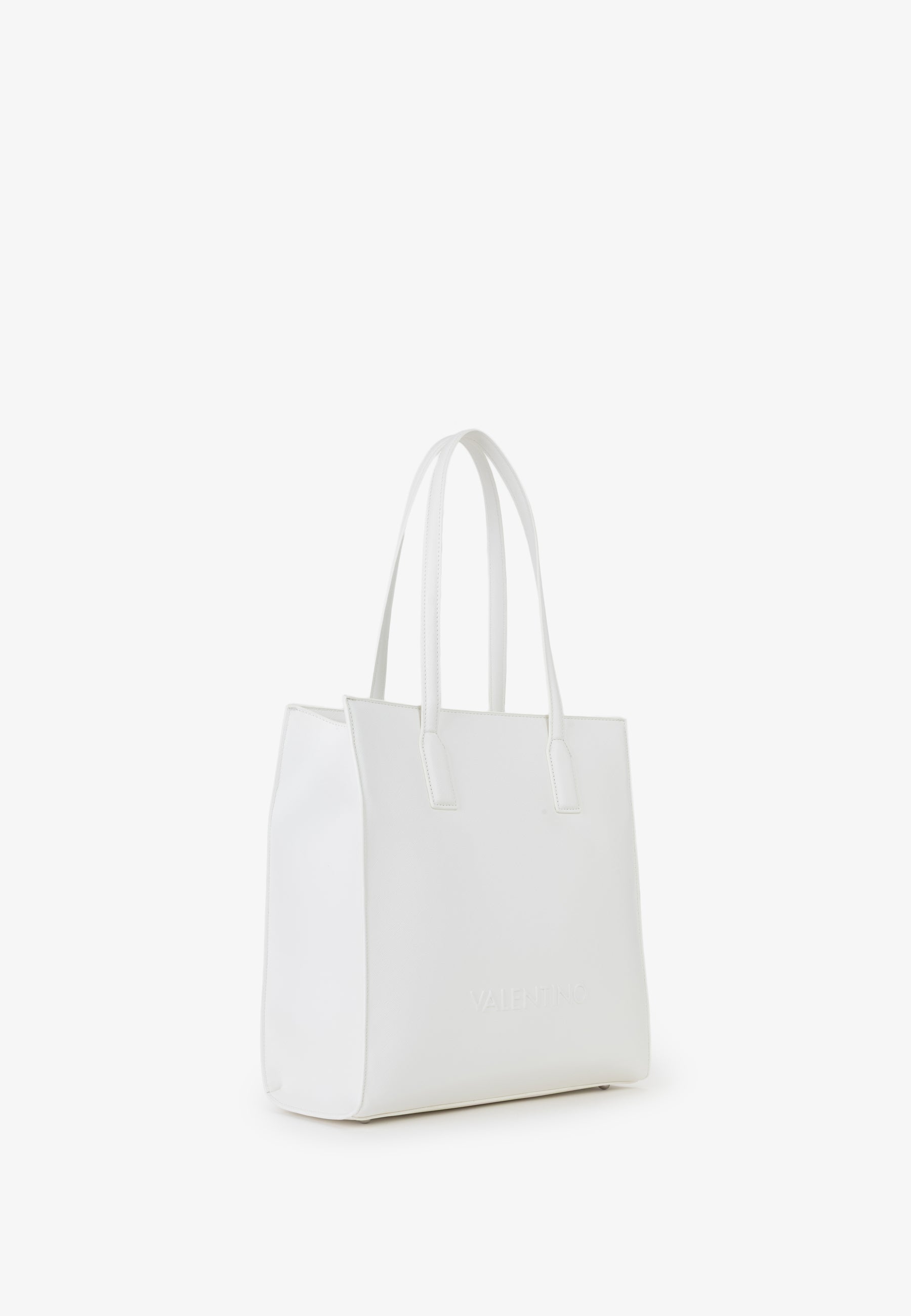 Shopper donna Mario Valentino strutturata con doppio manico e design minimal elegante Bianco TU | Giò Fashion