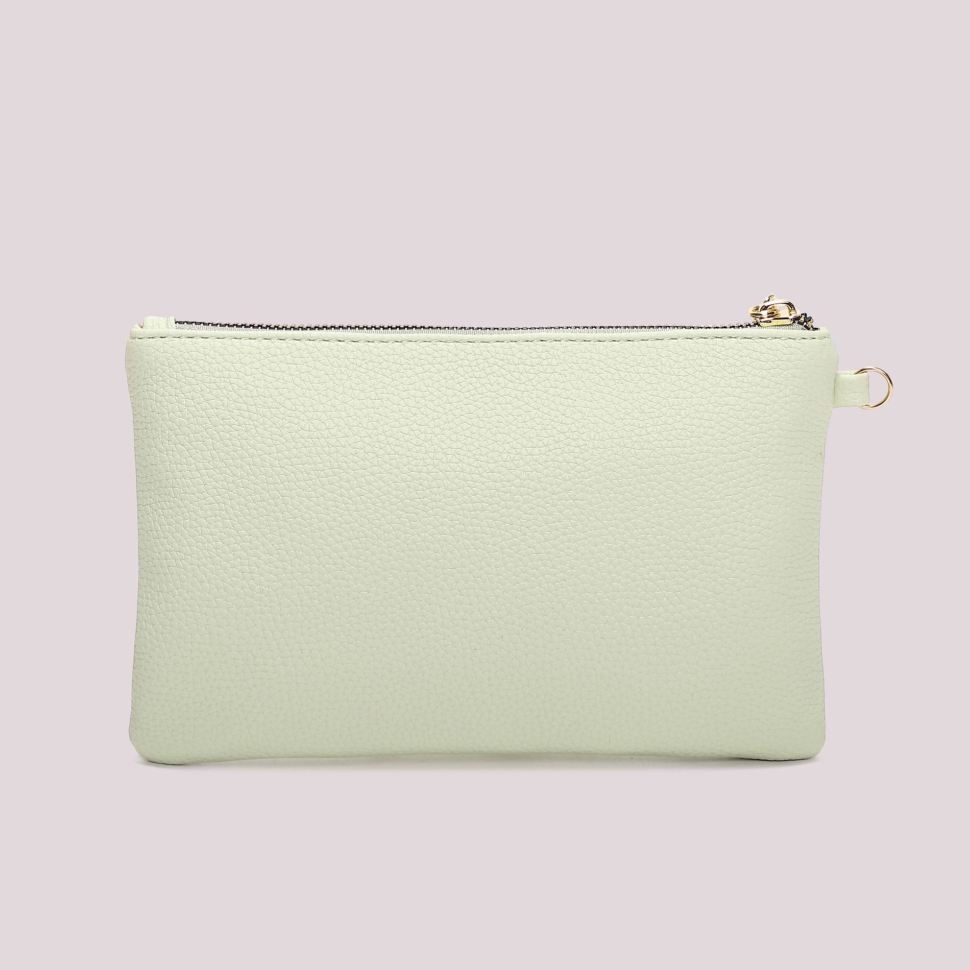 Mimi Mua pochette donna elegante con zip VERDE TU | Giò Fashion