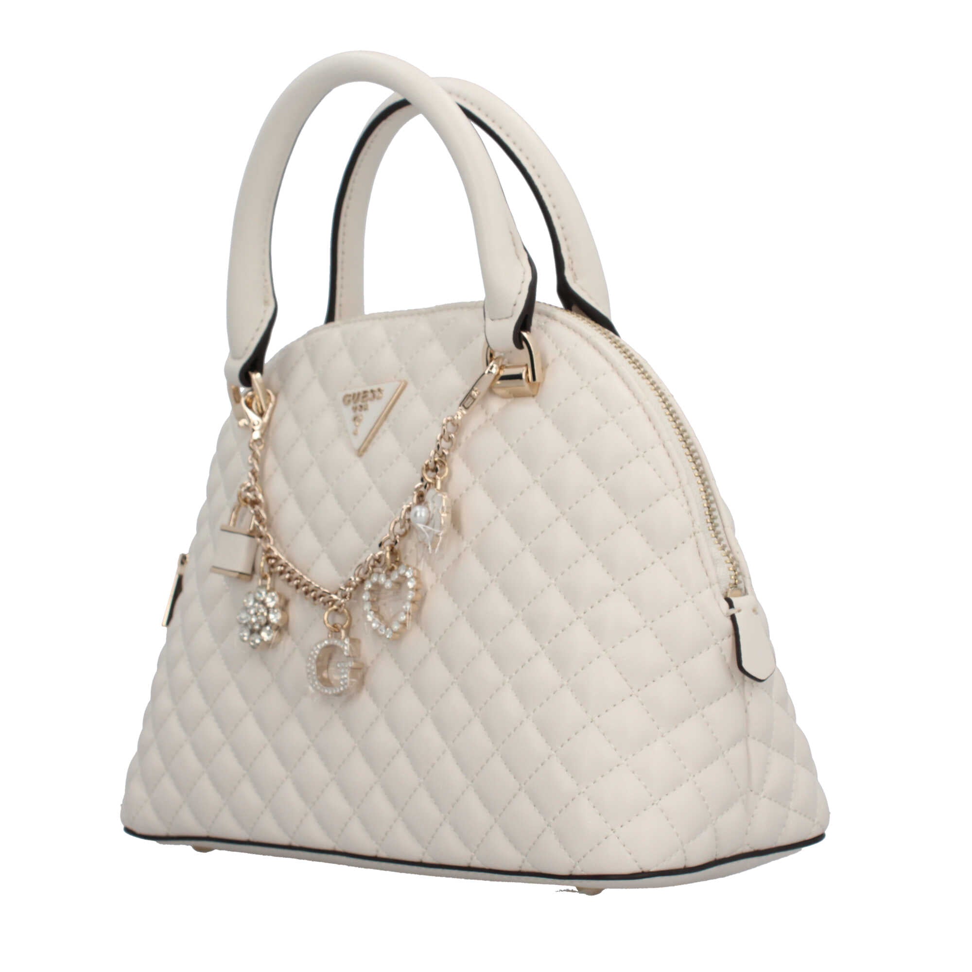 Borsa a mano in matelassé con tracolla removibile Guess Beige TU | Giò Fashion