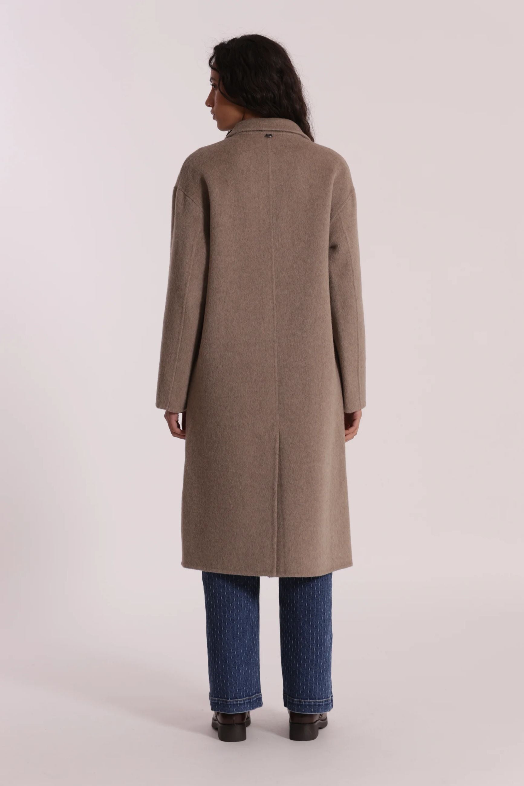 Cappotto lungo donna Mimi Mua doppiopetto elegante Beige XL | Giò Fashion