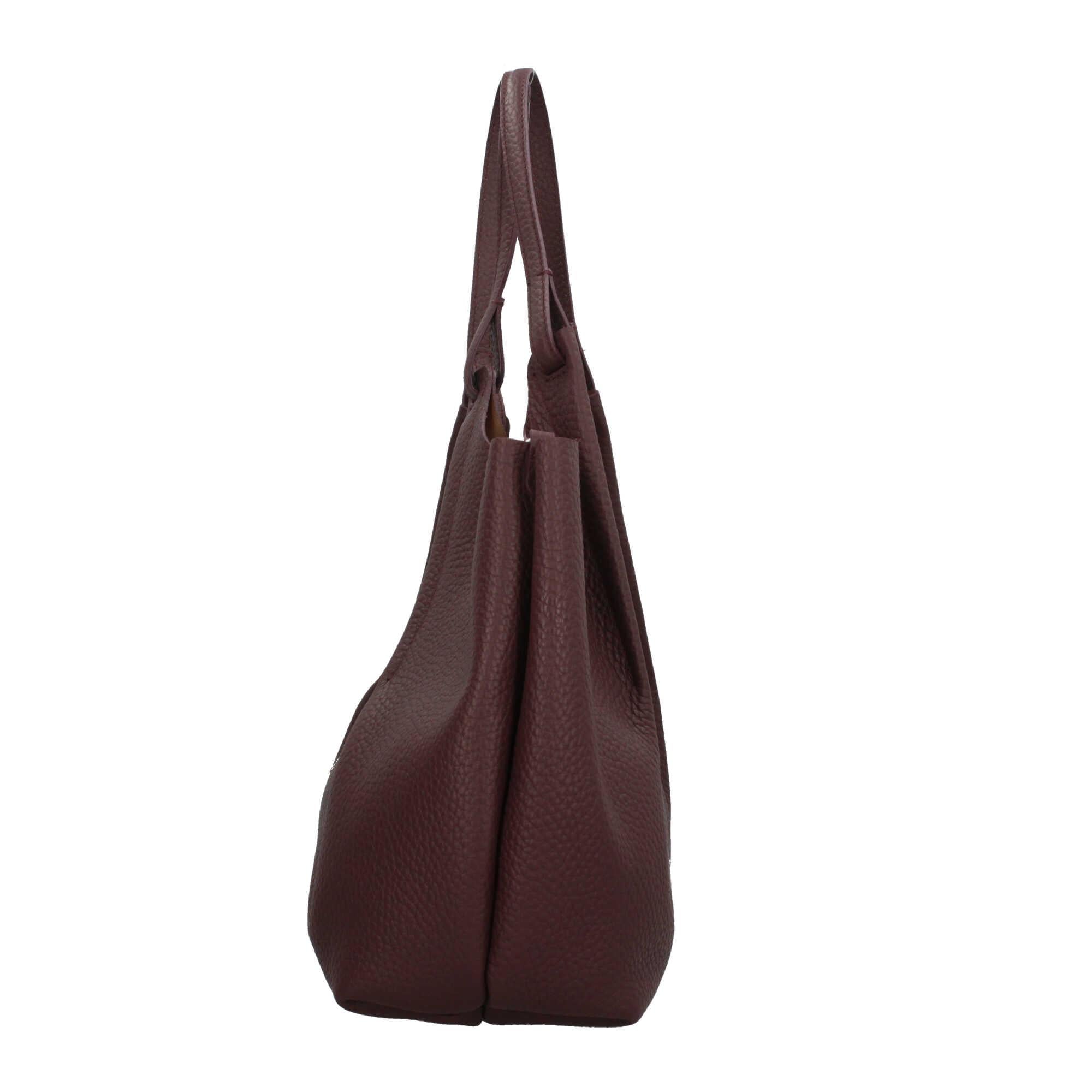 Gianni Chiarini Dua - Hobo Bag Iconica in Pelle Maxi-Grain con Manici Doppi