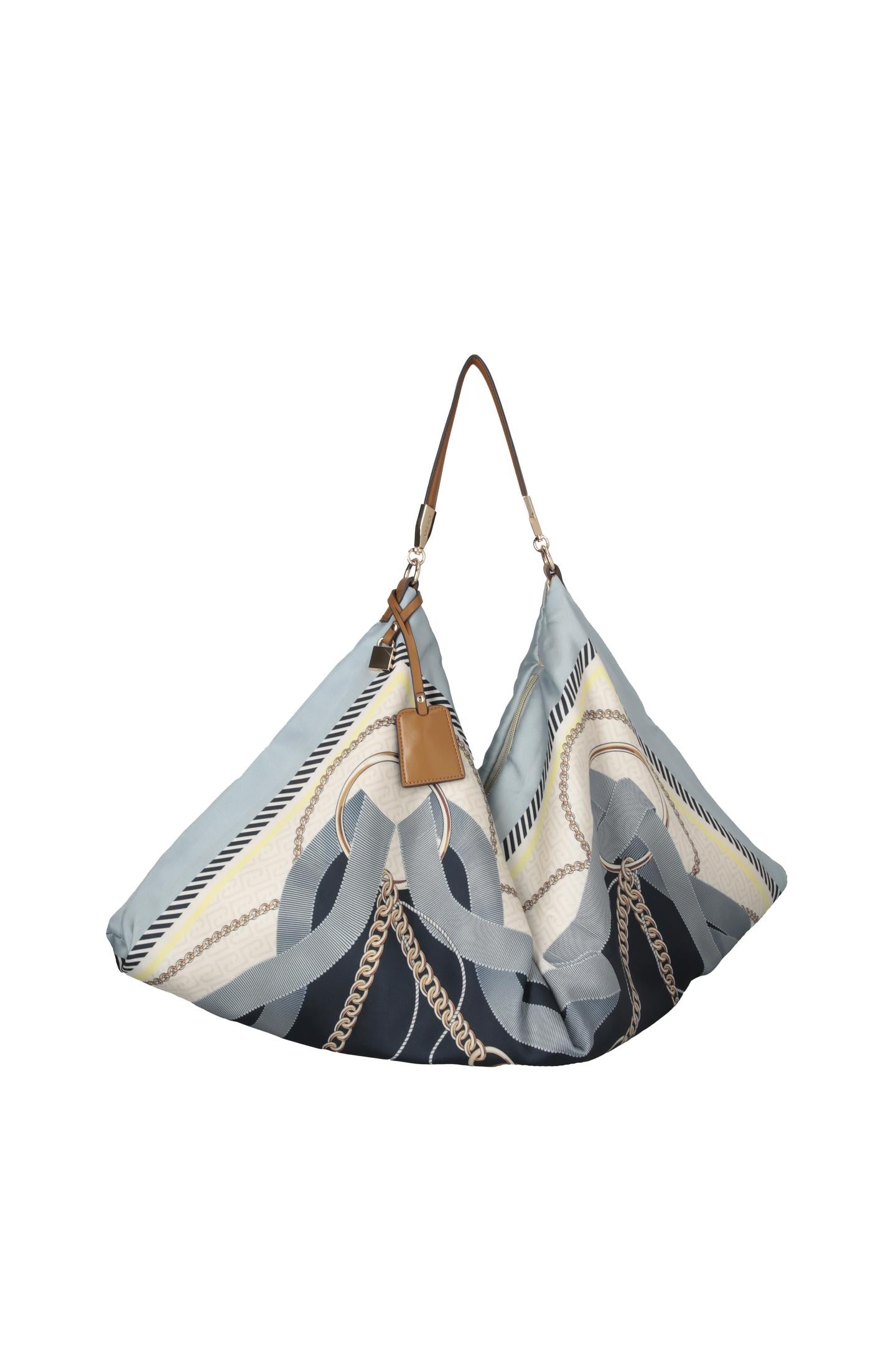 Borsa a spalla Liu Jo grande morbida con chiusura zip e manico regolabile Blu Scuro TU | Giò Fashion