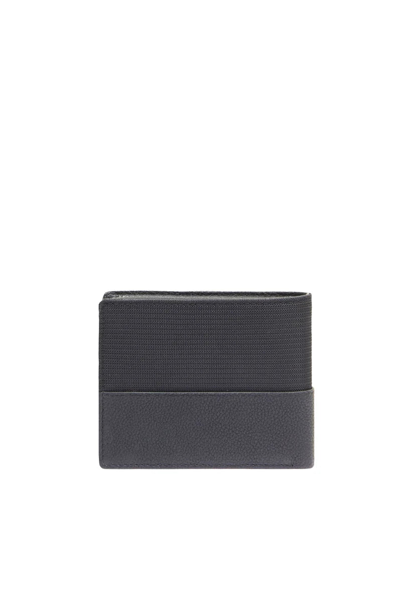 Portafoglio Piquadro in pelle e tessuto con portacarte Nero TU | Giò Fashion
