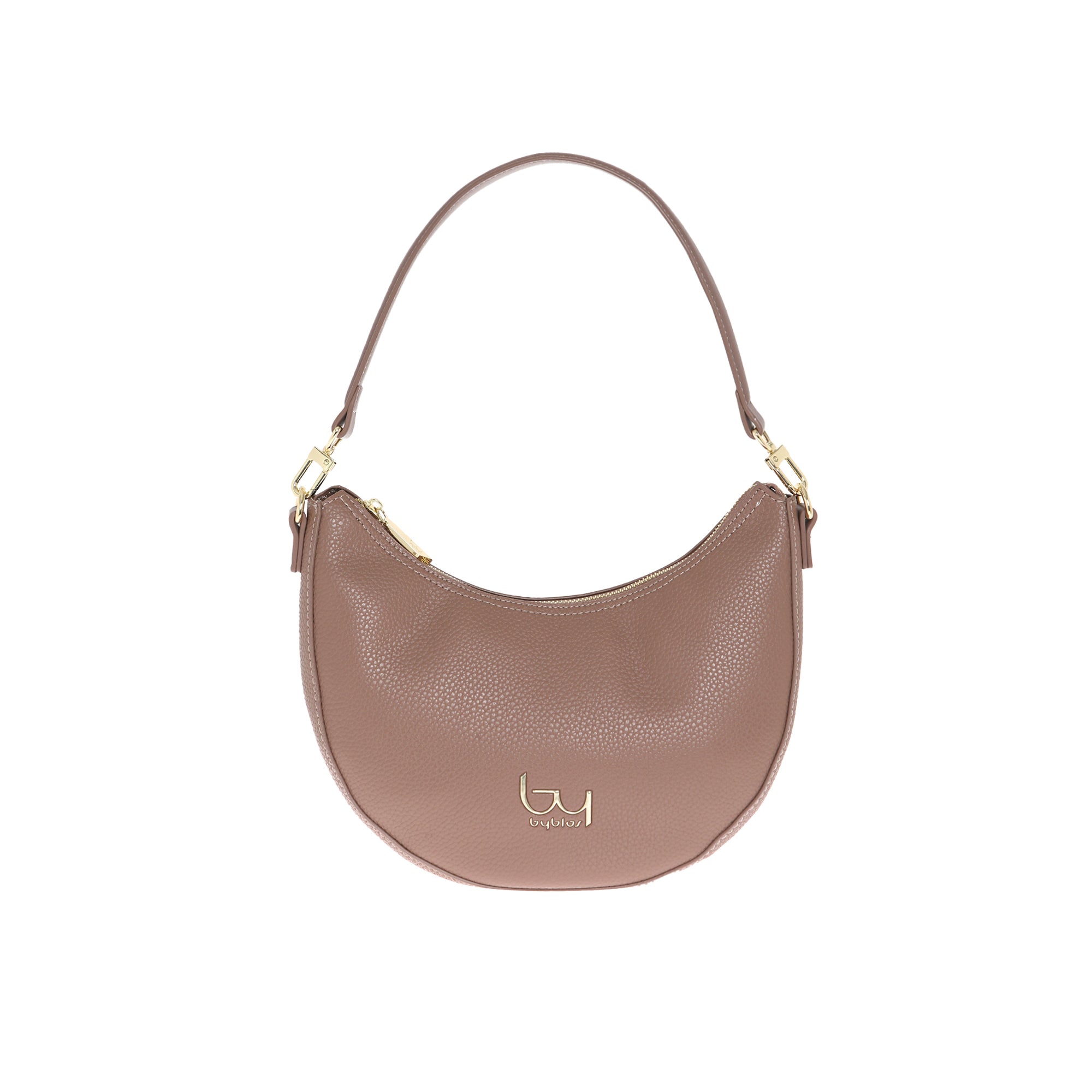 Borsa a spalla By Byblos a mezzaluna con logo frontale Rosa TU | Giò Fashion