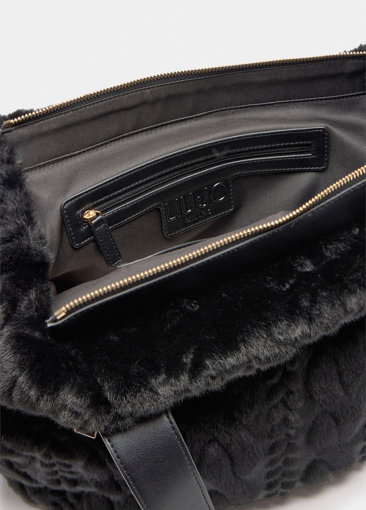 Borsa shopper Liu Jo in pelliccia effetto lavorato Nero TU | Giò Fashion