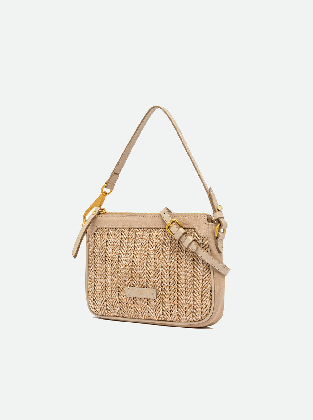 Borsa a spalla Gianni Chiarini compatta con lavorazione intrecciata e doppia portabilità Beige TU | Giò Fashion