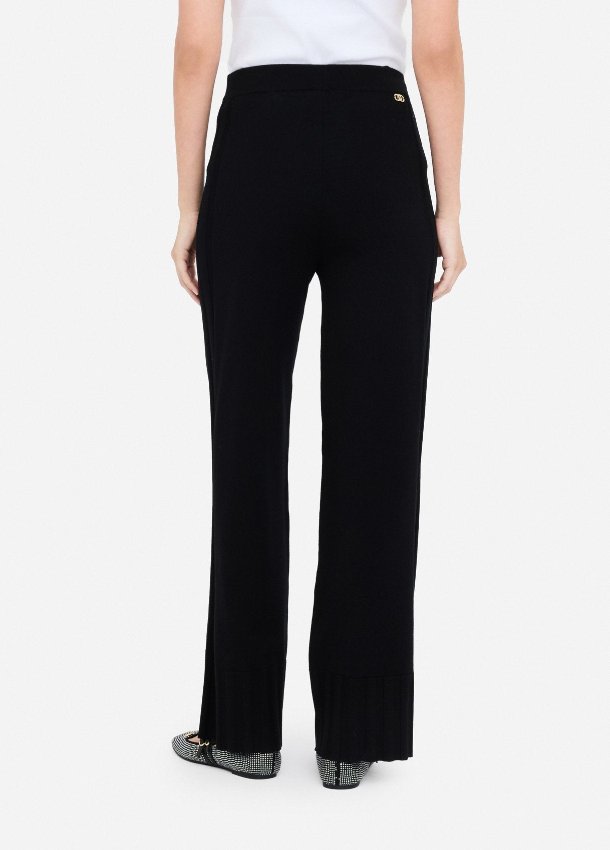 Pantaloni Liu Jo in maglia a gamba larga