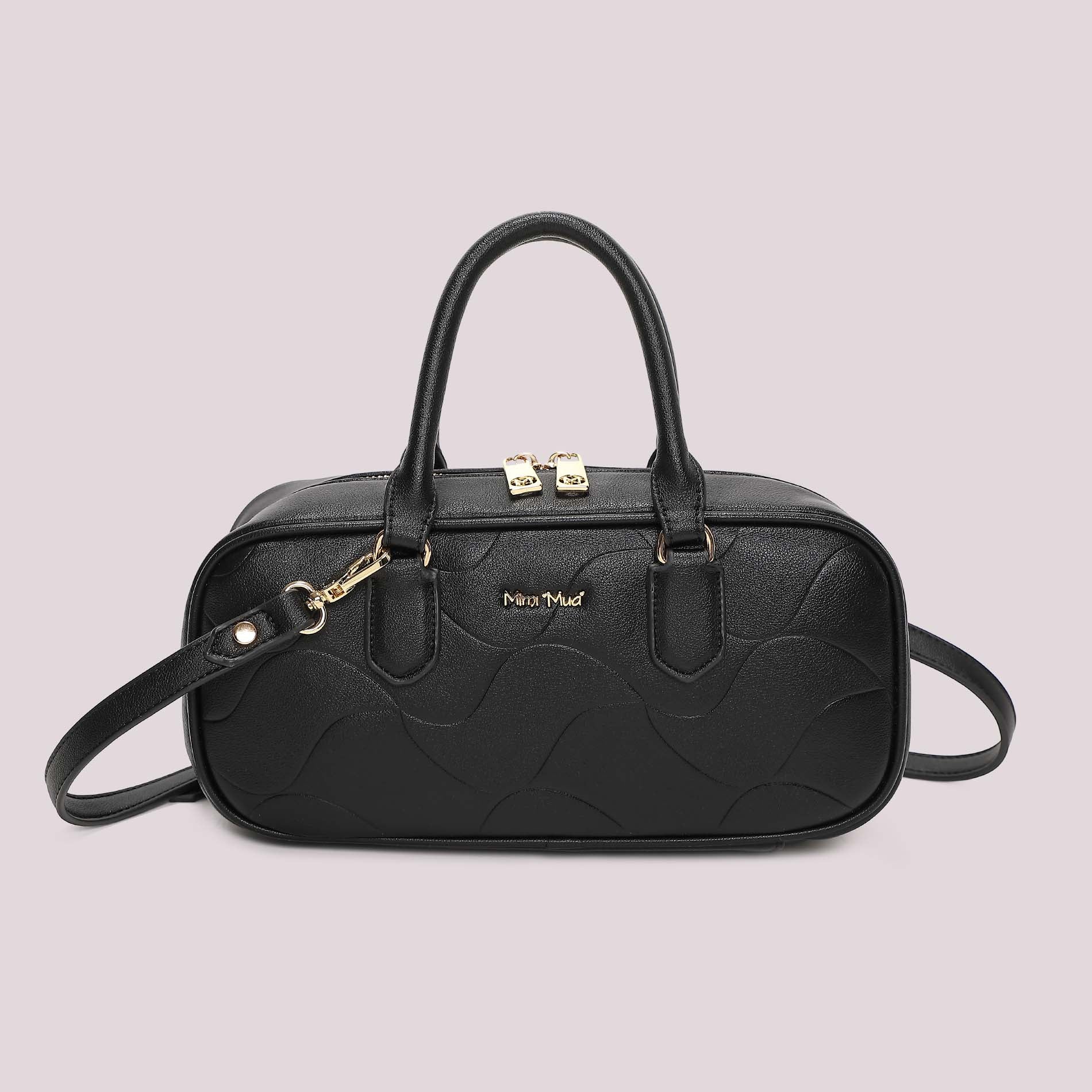 Borsa a mano donna Mimi Mua con tracolla e motivo trapuntato elegante Nero TU | Giò Fashion