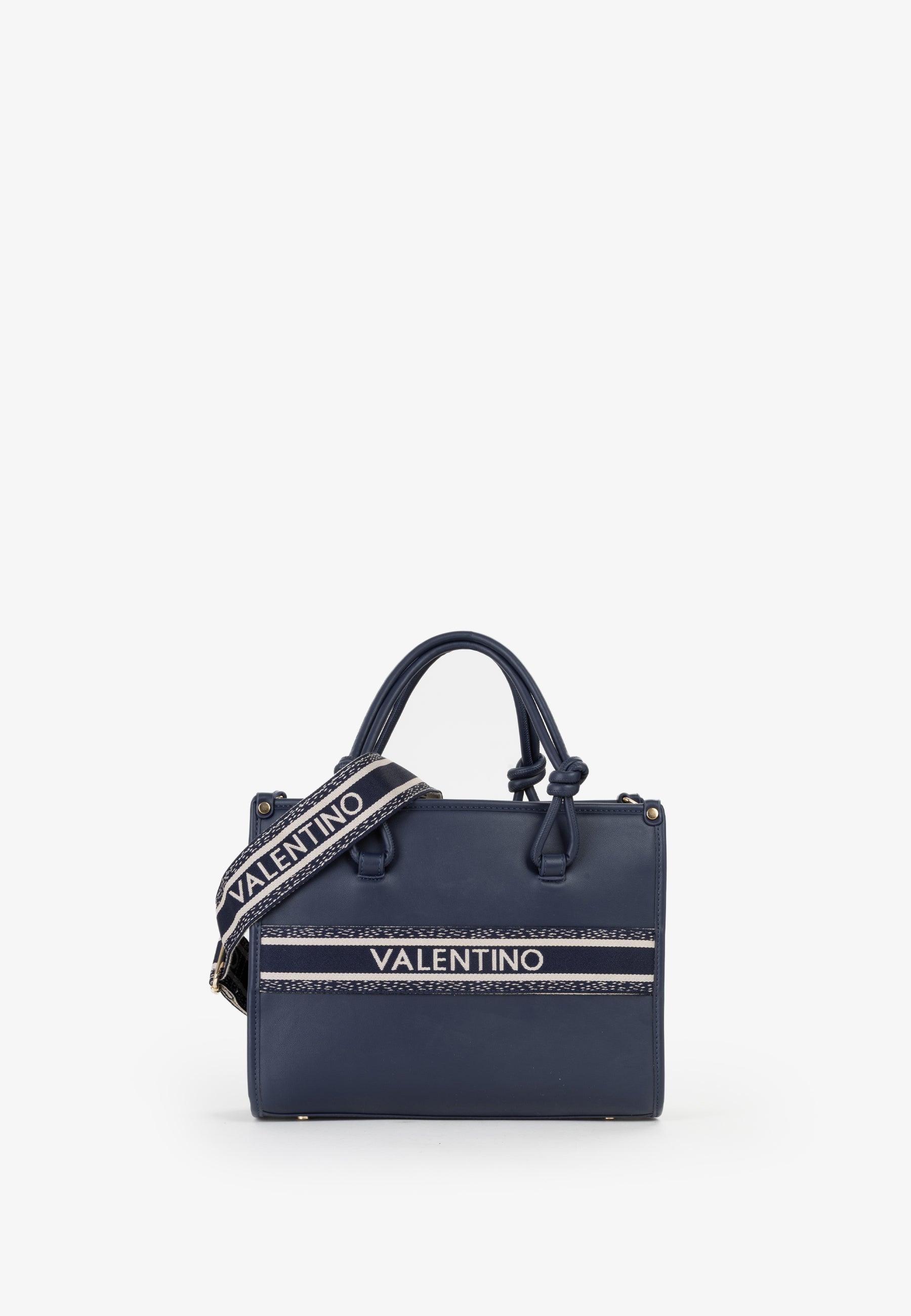 Borsa a mano donna Mario Valentino con tracolla logata e design strutturato BLU TU | Giò Fashion