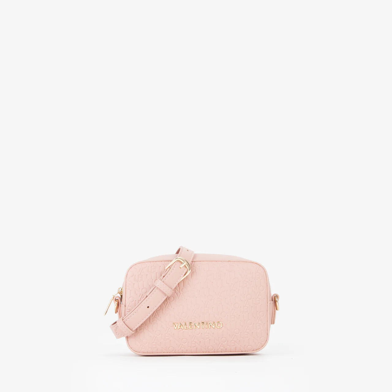 Valentino borsa a tracolla donna compatta con logo in rilievo Rosa TU | Giò Fashion