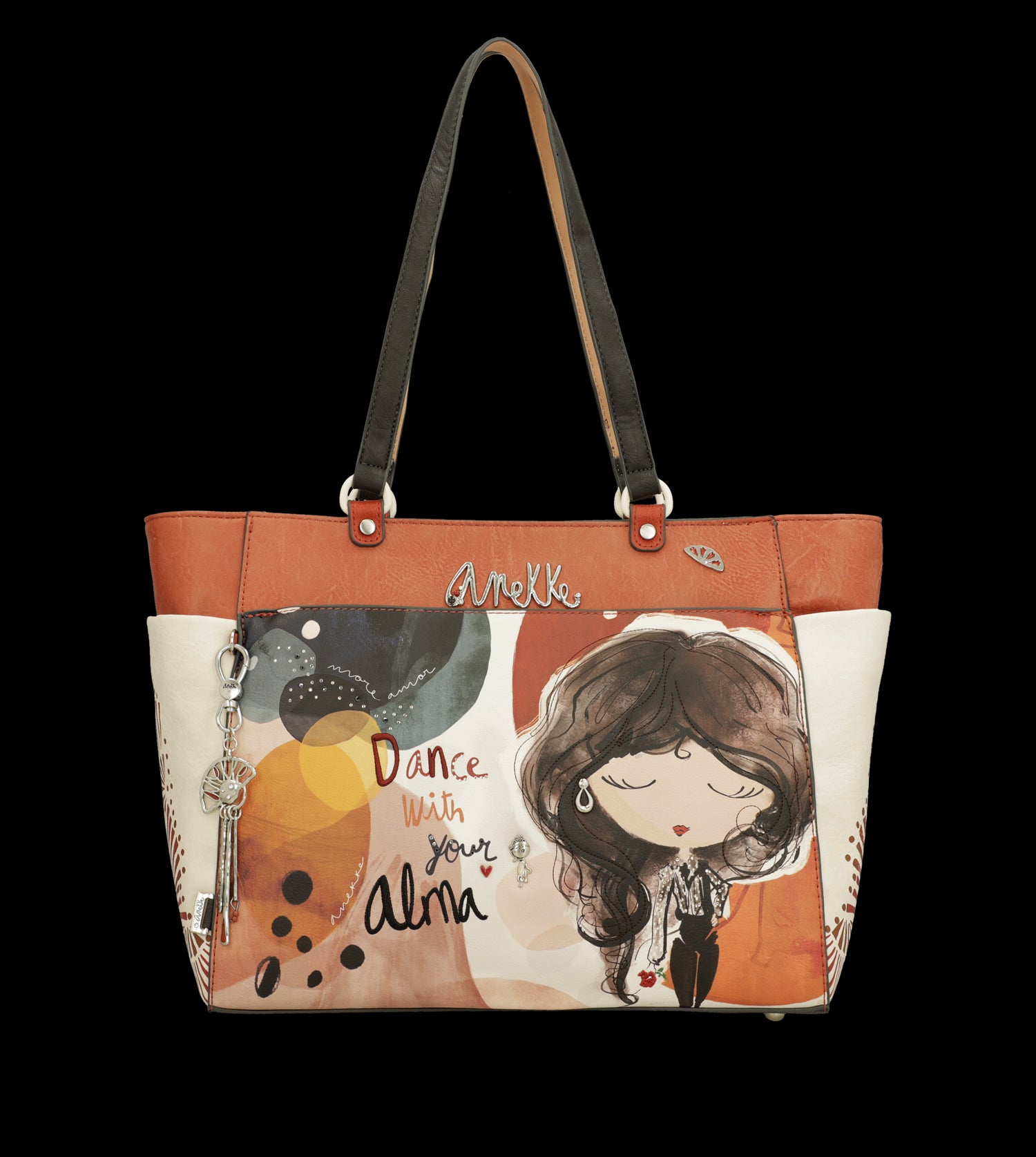 Shopper Anekke capiente con doppio manico e decorazioni artistiche