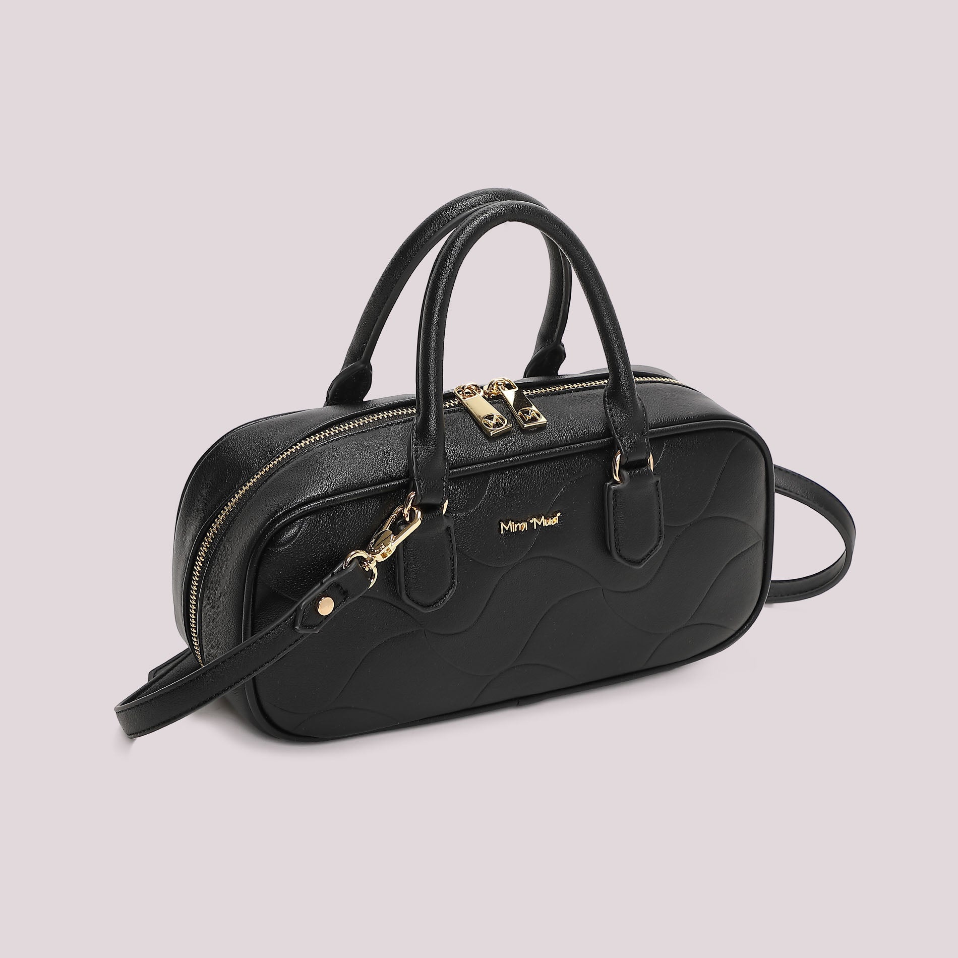 Borsa a mano donna Mimi Mua con tracolla e motivo trapuntato elegante Nero TU | Giò Fashion